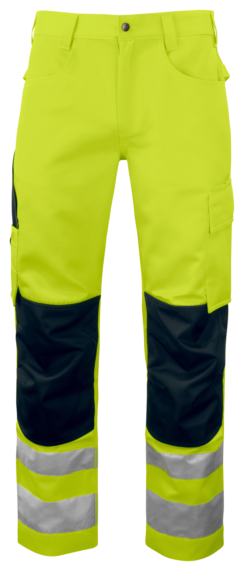 Pantalon pro HV personnalisé en polycoton - 245g Jaune / Noir